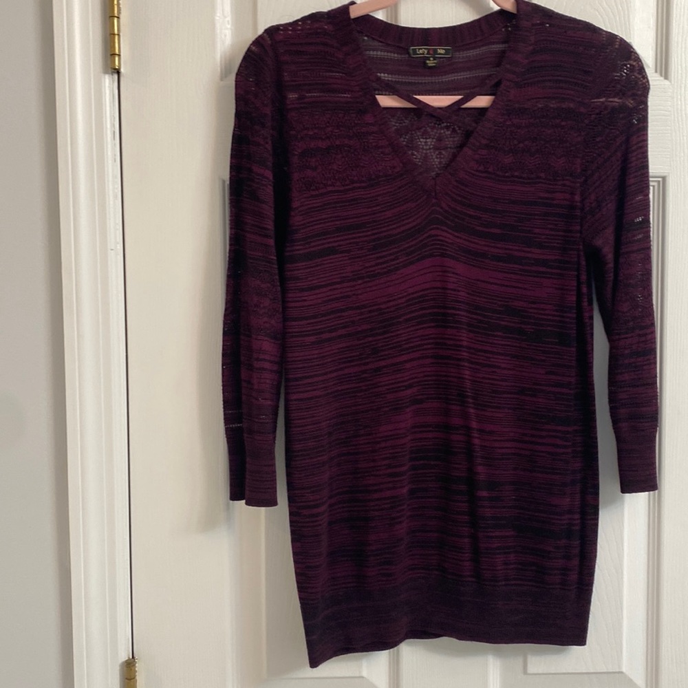 Black and purple Lety & Me top size small.
